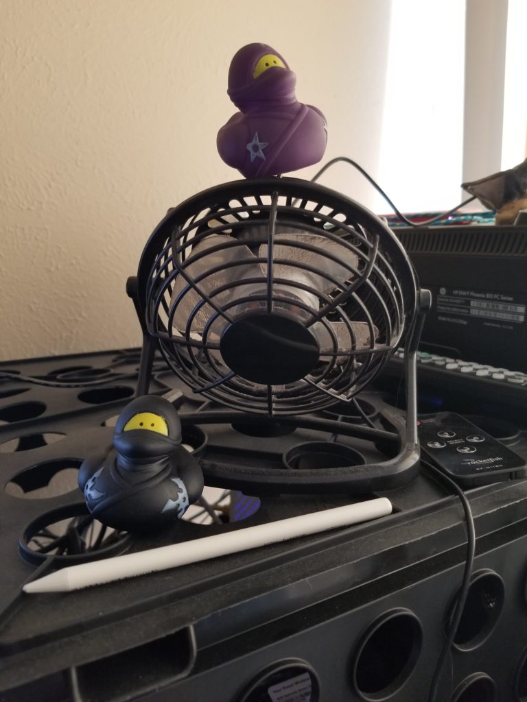 Desk fan... with NINJA DUCKS?